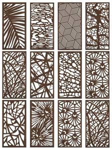 Puertas y Portones de Acero Corten Oxidado - Valla Moderna Ecológica para Jardín con Modelado 3D |   Altura Personalizable - Product Image 2