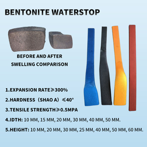 Bê tông doanh nước mở rộng cao su dừng nước/sưng waterstop Dải 300% mở rộng Bentonite swellable thanh nước - Product Image 3