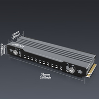 JEYI OEM 2 Pack M2 Heatsink PS5 PC Slim 7mm Tinggi Profil Rendah Aluminium Konvektif Pendingin NVMe Pasif Berkualitas Tinggi Kecepatan Tinggi