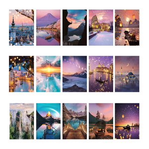 <span class=keywords><strong>Paysage</strong></span> DIY 5D Diamant Peinture <span class=keywords><strong>Mer</strong></span> Ville <span class=keywords><strong>Paysage</strong></span> Marin Diamant Broderie Pleine Perceuse Peintures Photos Artisanat Décoration Maison Kits - Product Image 2