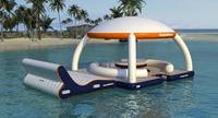 Plateforme aquatique gonflable de loisirs Aqua Banas avec tente, tente flottante gonflable