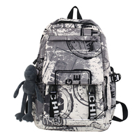 Paxdun-Mochila de moda unisex con diseño personalizado, suave, impermeable, PVC, cremallera, uso diario, correa de hombro, lavable con luz, 2024