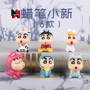 Venta al por mayor Animal Crayon <span class=keywords><strong>Shin</strong></span>-<span class=keywords><strong>Chan</strong></span> figura <span class=keywords><strong>de</strong></span> acción 6 piezas juguete muñeca pastel coche decoración Anime figuras - Product Image 2