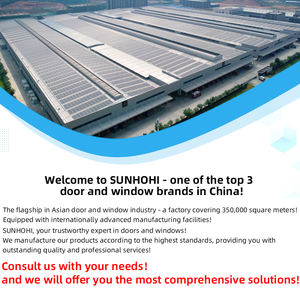 SUNHOHI cadre invisible <span class=keywords><strong>lunette</strong></span> étroite porte coulissante en aluminium grand champ de vision triple tringlerie portes coulissantes en verre pour les maisons - Product Image 2