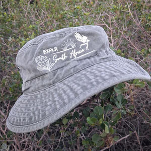 Chapeau de pêcheur de haute qualité en coton, avec logo brodé, style personnalisé et tendance, effet délavé, grand modèle. - Product Image 4