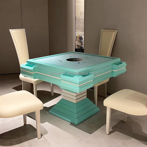 Table de Mahjong automatique de luxe américaine en bois avec accessoires électriques pour <span class=keywords><strong>casino</strong></span>, poker, 4 joueurs, design durable - Product Image 4