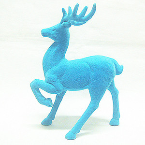 <span class=keywords><strong>Renne</strong></span> floqué en plastique, avec pied - Product Image 1