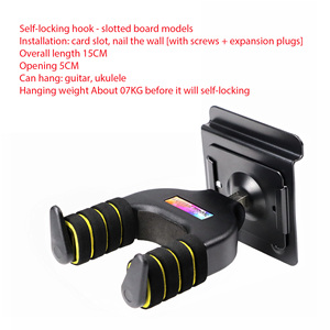 고품질 나무 나무 기타 키 슬라이드 홀더 벽 마운트 걸이 후크 베이스 만돌린 밴조 우쿨렐레 - Product Image 2
