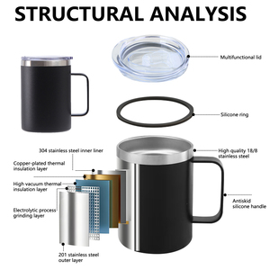 Màu hồng 16oz cốc cà phê biểu tượng tùy chỉnh UV in kim loại cá tính <span class=keywords><strong>Mugs</strong></span> với xử lý chân không sữa cốc cà phê với nắp 480ml ly cốc - Product Image 3