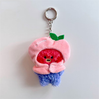 Vente en gros 2026 : Nouveauté ! Porte-clés pendentif en peluche, jouet de poupée, accessoire de sac, chapeau de dessin animé pour enfants avec mini-fruits