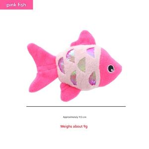 Manufacturer Wholesale Eco-Friendly Cute Funny Interactive Catnip-Filled Fish Chewing Toy Soft Fabric <b>Cat</b> <b>Plush</b> Toy for <b>Cat</b> Play - Product Image 2