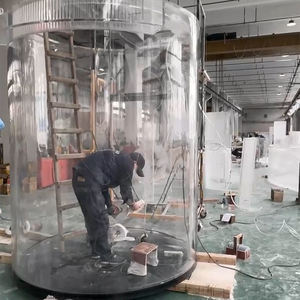 China profession elle Großhandel benutzer definierte Riesen elegante Zylinder Acryl Fisch Aquarium - Product Image 5