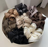 Queue de cheval française bandes de cheveux élastiques femmes cheveux cravates chapeaux accessoires élégant Extra Large fleur Satin chouchous
