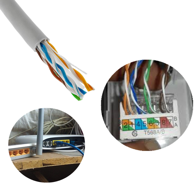 10Gbps 500MHz Cat6 UTP Outdoor Ethernet Cable 24AWG Solid Bare Copper LSZH Jacket UV Waterproof Direct Burial LAN Network for CE