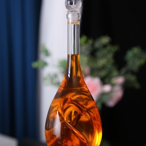 Diseño único 750ML vidrio transparente de borosilicato alto champán creativo <span class=keywords><strong>botella</strong></span> de vino espumoso vidrio whisky licor <span class=keywords><strong>botella</strong></span> decantadora - Product Image 2