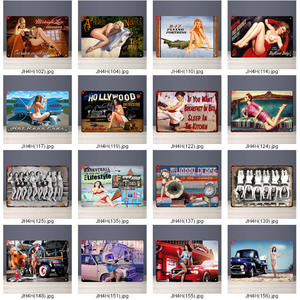Vintage Metall-Wanddekoration für Garage, Zuhause, Café, Bar, Club, Männerhöhle Blechschilder Lustig 20x30cm Pin-up Metallschild Mädchen Metallposter - Product Image 5