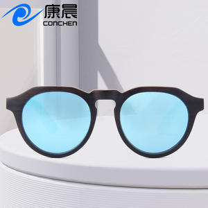 Lunettes de soleil en bois Conchen W3092, monture noire, verres TAC, protection UV400, unisexe, mode, pour la conduite - Product Image 1