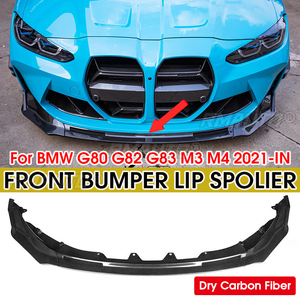 Dry Carbon Fiber <b>Car</b> Front Bumper Spoiler Lip Splitter Body Kit Bumper Lip Chin <b>Diffuser</b> Guard for BMW G80 G82 G83 M3 M4 2021- - Product Image 1