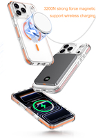Coques de téléphone portable magnétiques antichoc ultra-transparentes anti-jaunissement pour iPhone 17 18 avec bande antidérapante et anti-traces de doigts en TPU+PC