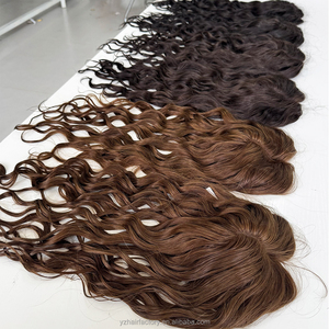 Proveedor Ruso de Cabello: Peluca Mono Rubia de Encaje Completo para Mujer, Rubia o Mezcla con Flequillo, Topper Ondulado - Product Image 5