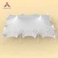 Lona de Poliéster OEM Kawagebo Kamp (KK) 49.2' X 65.6' 300 ㎡   Carpa Extensible Tipo Queso para Eventos y Fiestas de Boda de 100-150 Personas