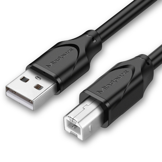 Mindpure USB 2.0 Printer Cable a to B,OFC Dual Shielded 480Mbps,USB Type B Cord for HP Canon Epson Scanner MIDI External HDD DAC