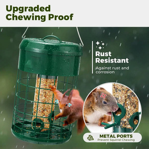 Comedero para Pájaros Colgante de Acero al Carbono Negro JH-Mech, Resistente a la Intemperie, Antiarañazos, Construcción Duradera, Apto para Varios Pájaros y Alimentos - Product Image 5
