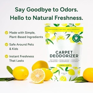 PetFit OEM ODM Biodegradable Non-Toxic Lemon-Scented Pet Odor-Removing Deodorizing <strong>Powder</strong> for <strong>Carpet</strong> <strong>Dry</strong> Wash Air Freshener - Product Image 4