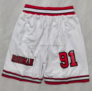 Siap kirim Larry Bird Green celana pendek saku basket bordir kualitas terbaik - Product Image 4