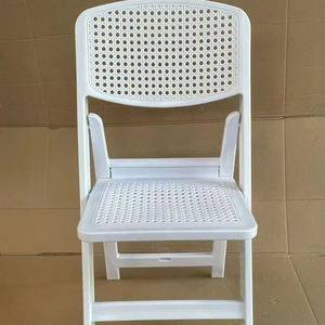 Chaise pliante ergonomique en résine blanche avec dossier en <span class=keywords><strong>arc</strong></span>, rembourrée, pour mariages, fêtes et événements, sièges temporaires - Product Image 1