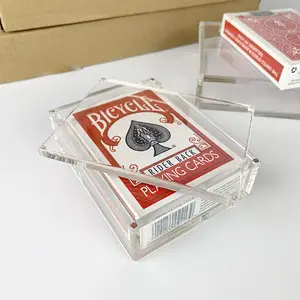 Wholesale acrylic baccarat poker box Texas Hold 'em rack card box with logo