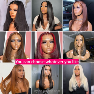 วิกผมสีน้ำตาลเบอร์กันดีเข้ม แบบตัดเลเยอร์ พร้อมเชือกผูกผมแบบลูกไม้ วิกผมแท้แบบตรงธรรมชาติ - Product Image 4