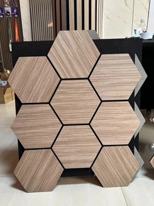 Akupanels au design moderne Panneaux muraux acoustiques à lattes de bois MDF Panneaux en bois insonorisants pour chambre à coucher hôtel Modèle 3D Design - Product Image 5