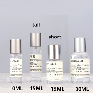 Se Acepta Personalización, Tapa Plateada, Botella de Perfume de Vidrio de 10 ml con Cierre a Presión, Cilindro Redondo, Botella de Perfume Vacía de 15 ml con Etiqueta Adhesiva - Product Image 6