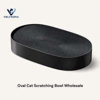 Grattoir ovale pour chat en carton ondulé noir, lit à gratter en spirale, mobilier d'intérieur, vente en gros