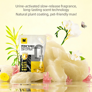Vente en gros usine 10,00 kg Grandes quantités <span class=keywords><strong>Litière</strong></span> pour chat en bentonite sans poussière, agglomérée, naturelle, à base de charbon actif et de minerai de sodium - Product Image 3