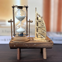 Rétro grande roue sable sablier ornements créatif étudiant cadeau décoration de la maison artisanat Design moderne bois matériel