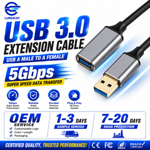 Cable de Extensión USB 3.0 AM a AF, Carga Rápida, Sincronización de Datos de 5 Gbps, Cable Extensor Trenzado de Aleación de Aluminio para Impresora de Cámara Industrial - Product Image 1