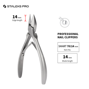<span class=keywords><strong>STALEKS</strong></span> NS-70-14 Pince à cuticules professionnelle |   Pince à cuticules portable en acier inoxydable espagnol de 14 mm, durable, pour salon - Product Image 5