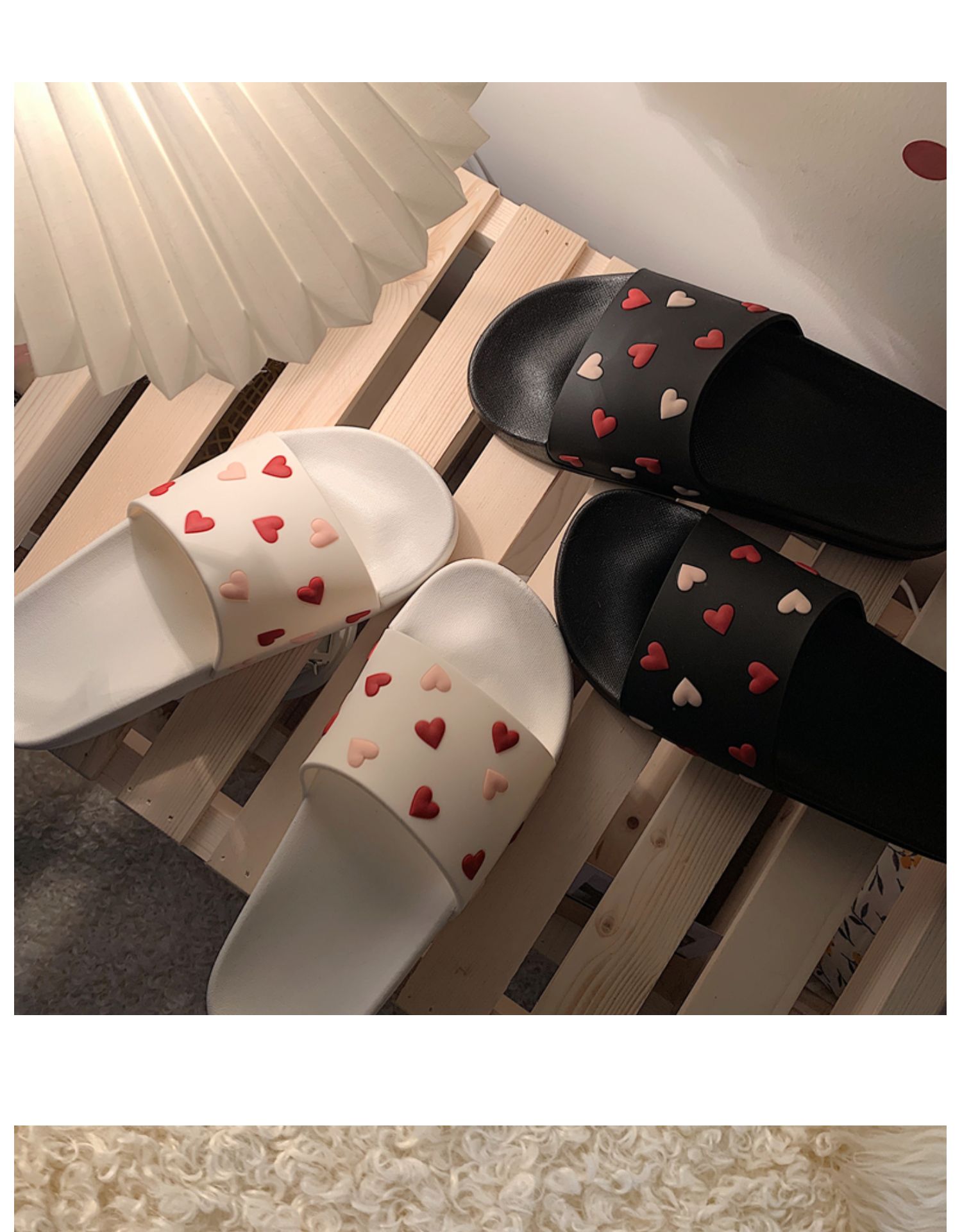 Korean Style Love Slippers Women Summer Indoor Outdoor Soft Sole Beach Slides Shoes