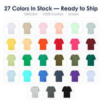 T-shirt personnalisé avec impression en relief, unisexe, 180 g/m², 100 % coton, coupe ample, col rond, vente en gros, usine en Chine