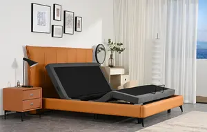 Meisemobel USA en stock marco de cama eléctrica ajustable Queen, cama de masaje eléctrica reposapiés de respaldo, camas queen Smart para la venta