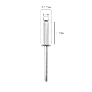 Rivetti a Fiore in Alluminio O/ 5 x 18 mm. - Product Image 2