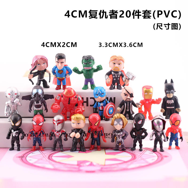 Set de 20 figuras de los Vengadores de 4 cm (PVC)