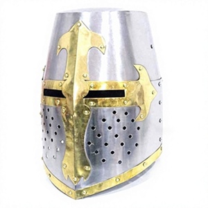 Réplica de Casco de Caballero de Metal Pulido, Estilo Clásico Redondo, Artefacto Coleccionable, Decoración para el Hogar - Product Image 2