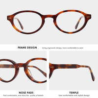 Vente chaude, design tendance, logo personnalisé, lunettes de vue ovales de luxe, petite forme, unisexe, en acétate