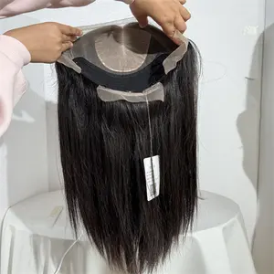 Black Color Silk Base Lace Front Wig Indian Virgin Human Hair 100% Natural Original Virgin Human Hair Wigs For Women
