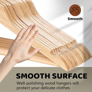 Wood Hangers with Shoulder Grooves Premium Wooden Hangers Slim <b>Coat</b> Hanger Suit Hangers with 360 Degree Rotatable <b>Hook</b> - Product Image 5