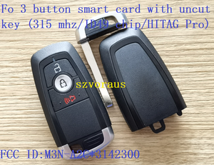 อุปกรณ์เสริมกุญแจรถยนต์รีโมทอัจฉริยะ3ปุ่ม FCC # M3N-A2C93142300 - 315 MHz สำหรับ Ford bronco <span class=keywords><strong>EcoSport</strong></span> Explorer - Product Image 6