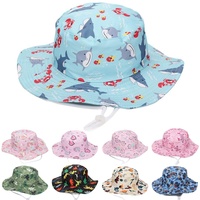 Chapeaux de pêcheur pour enfants motif requin licorne, chapeaux de soleil doux pour garçons et filles, chapeaux de plage Panama pour enfants, Noël